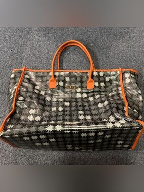 JANE MARVEL TOTE BAG NWOT POUCH W MIRROR INCL GR8 TRAVEL PIECE OPEN TOP